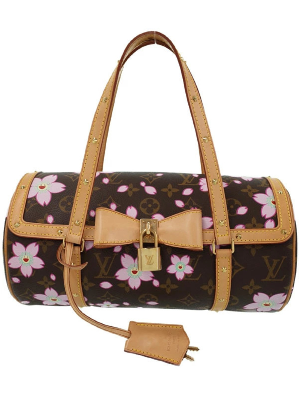 Louis Vuitton Monogram Cherry Red Blossom Papillon Shoulder Bag